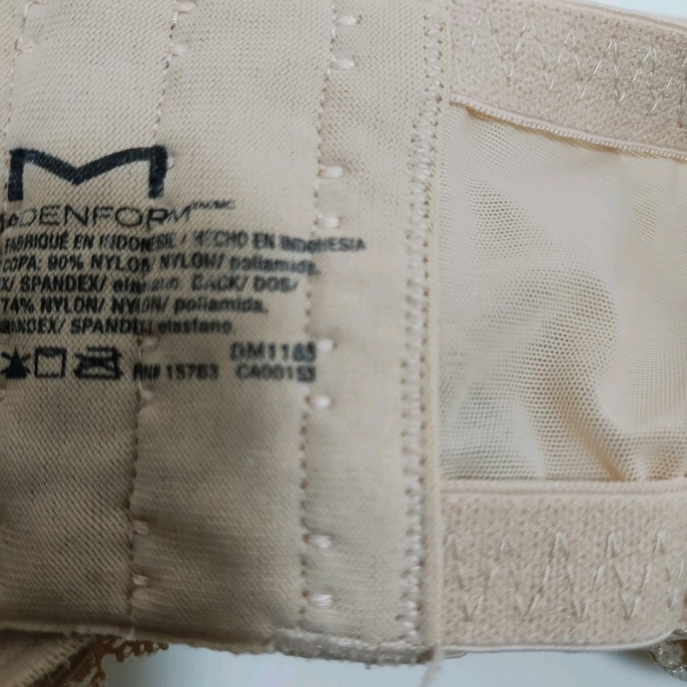 Maidenform 36D Pure Comfort Floral Lace  Lined Wireless Bra Nude DM1188‎ - Picture 5 of 5